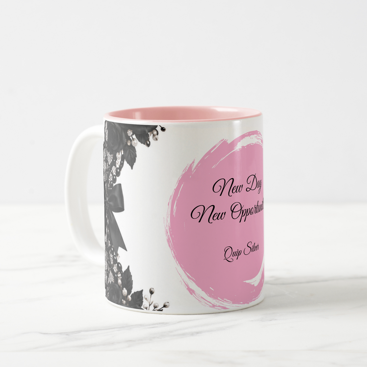 Pink Mug: New Day New Opportunities
