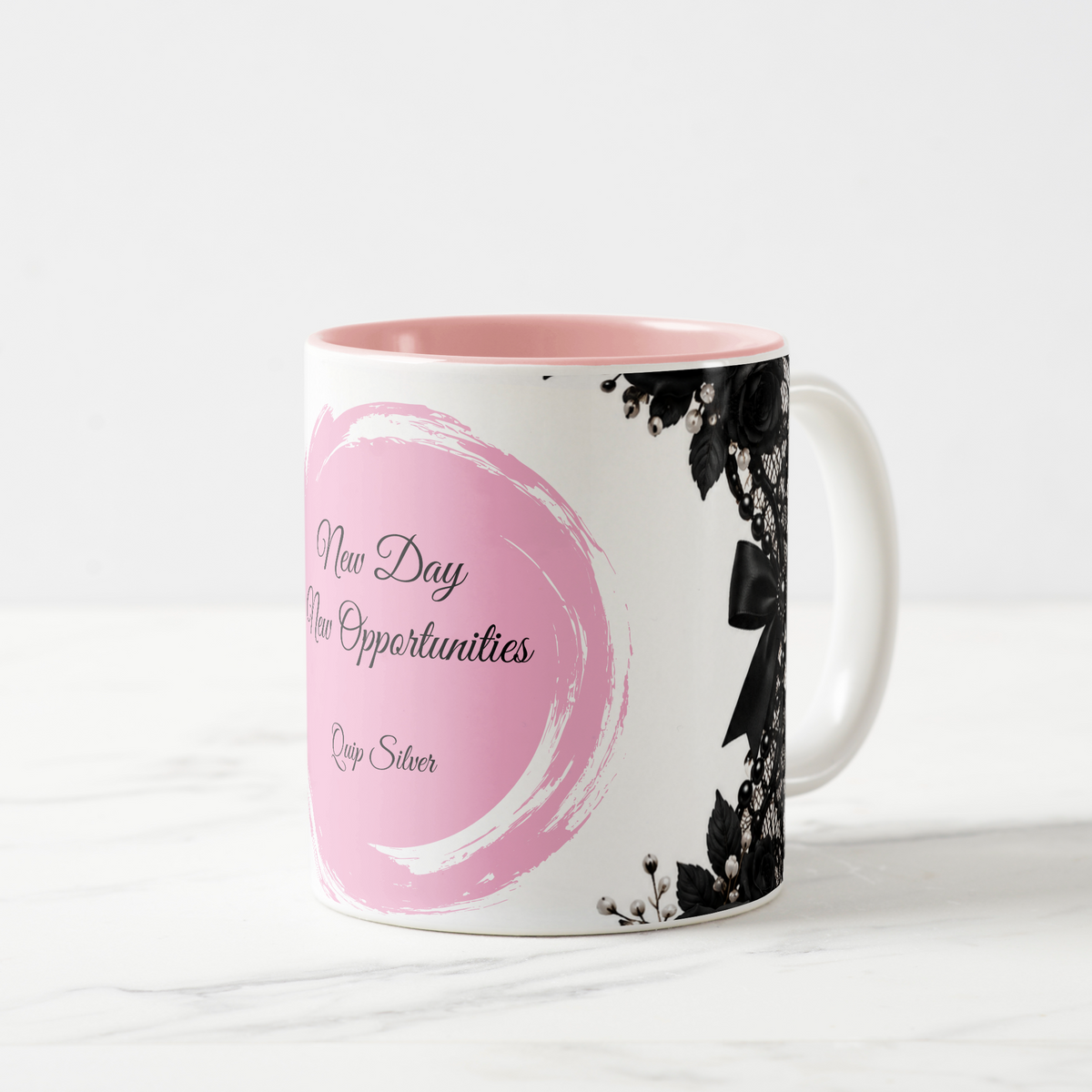 Pink Mug: New Day New Opportunities
